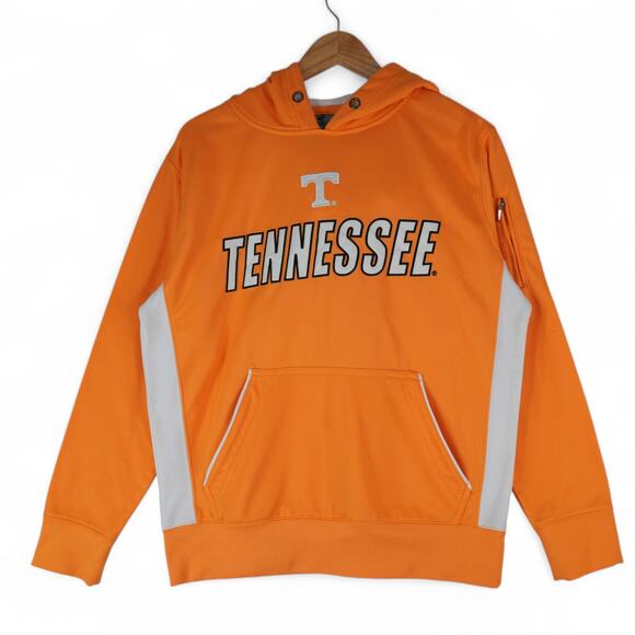 Tennessee Volunteers Hoodie M Orange White Colosseum Athletics Zippered Pocket - Picture 1 of 8
